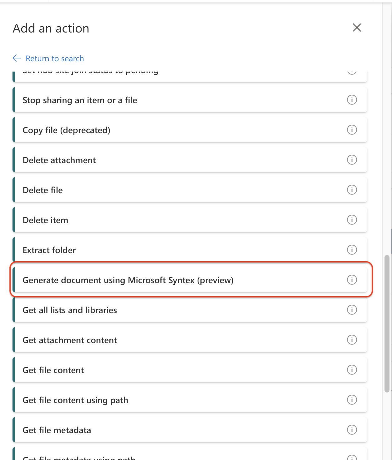Generate documents uisng Microsoft Syntex